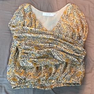 Beautiful yellow floral blouse